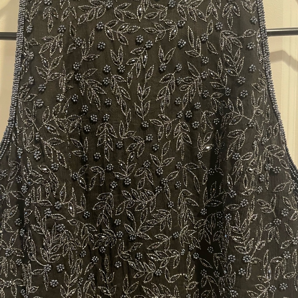 Black Beaded Evening Wear Top by Papell - Vintage - Picture 3 of 5